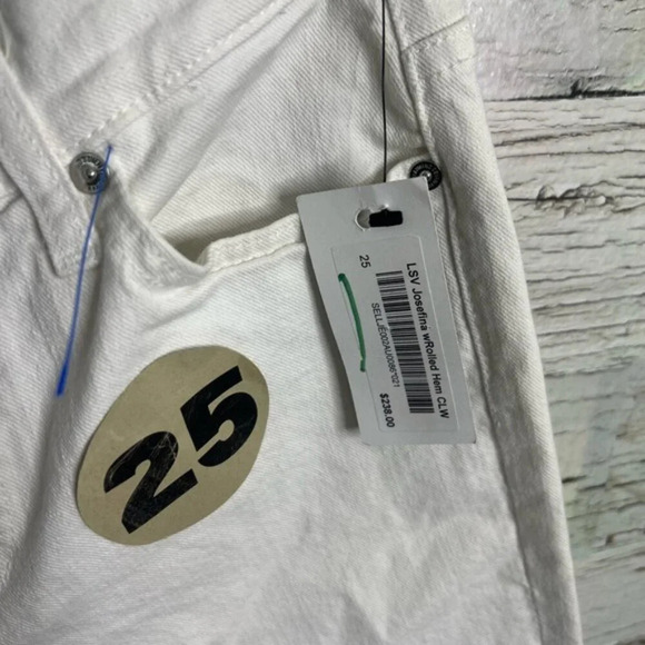 7 FOR ALL MANKIND White Josefina Distressed Jean     Size: 25 NWt - Picture 4 of 8